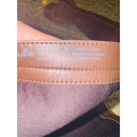 Naturalizer Demi Riding Boot Knee-High Brown Suede Leather Boots Wide Leg Tassle - Picture 7 of 14